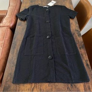 Sold! ZARA Tweed Dress with Buttons
